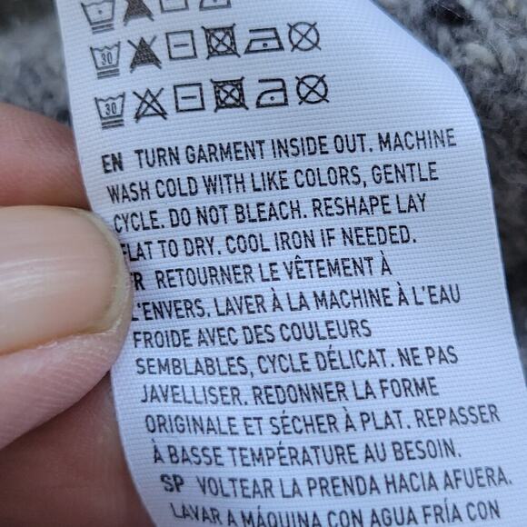 American Eagle Outfitters Fair Isle Hoodie Sweater XS Gray Seriously Soft Blend - Picture 9 of 9